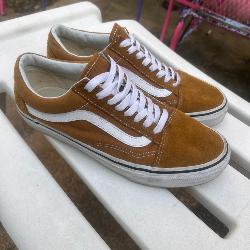 brown vans mens size 6.5 womens 8